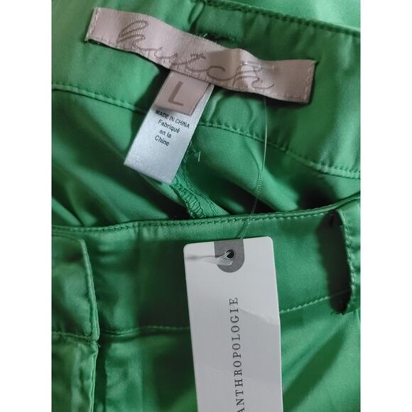 New Anthropologie Hutch Pleated Utility Shorts - Lime Green - Large - Picture 4 of 4
